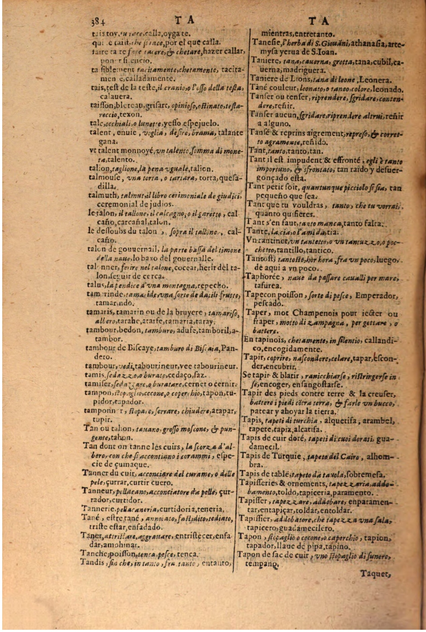 1616 - Pierre de la Rovière - Trésor des trois langues (Seconde partie) - BSB Munich
