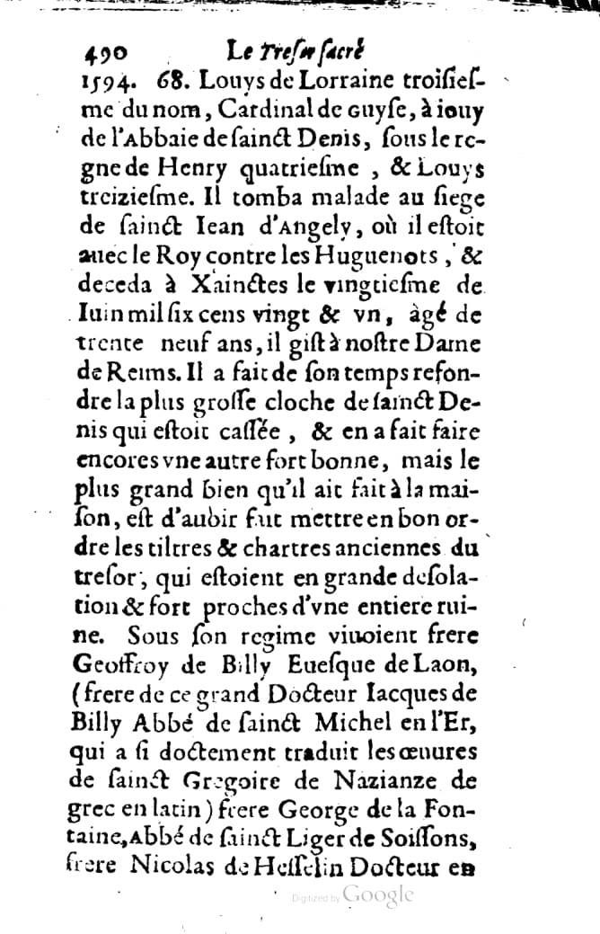 1636 - Jean Billaine - Trésor sacré ou inventaire des saintes reliques - British Library