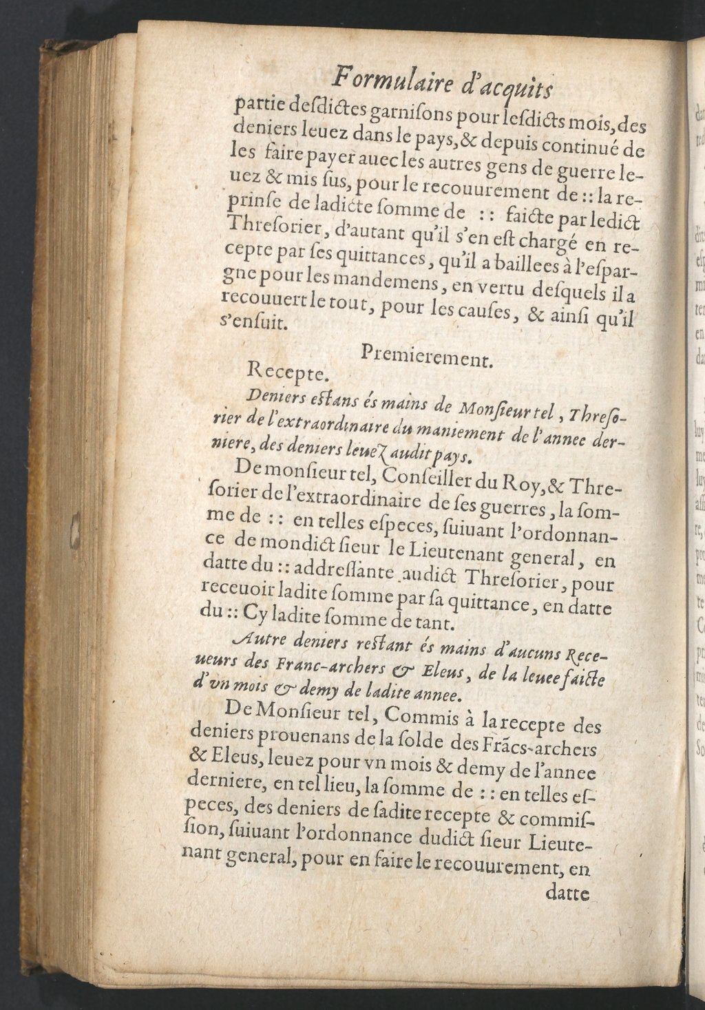 1599 - Claude de Monstr’oeil et Jean Richer - Trésor des instructions des finances - BnF
