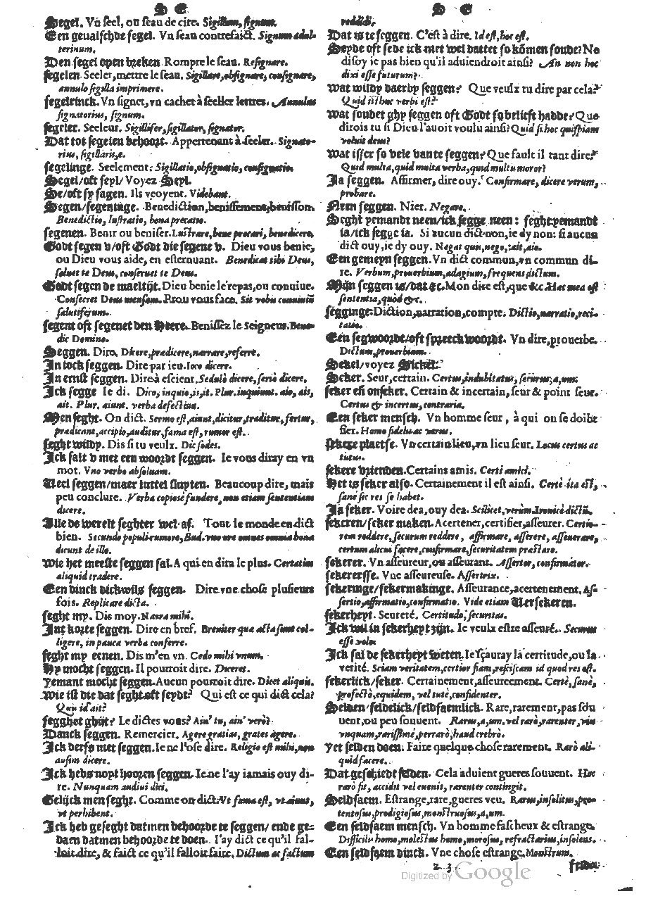 1573 - Christophe Plantin - Trésor du langage bas-allemand - BM Lyon