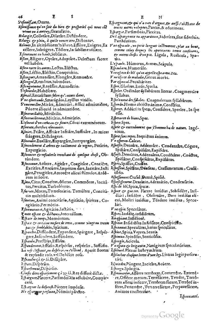1585 - Simphorianum Beraud et Stephanum Michaëlem - Trésor des mots et traits français - Barcelone