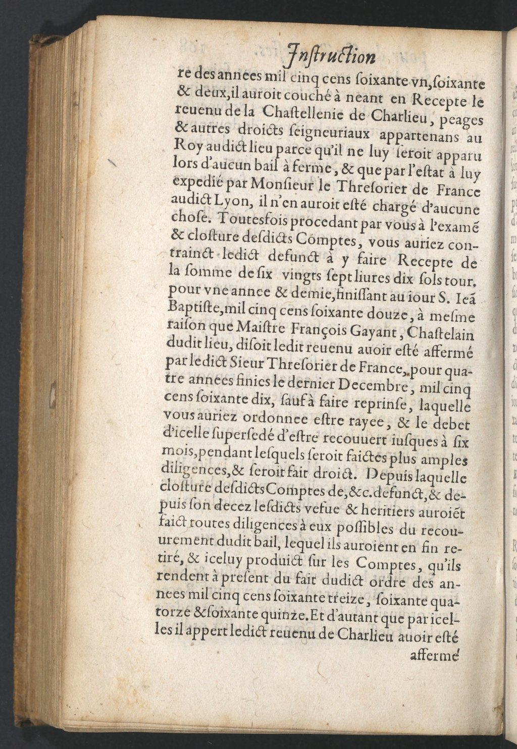 1599 - Claude de Monstr’oeil et Jean Richer - Trésor des instructions des finances - BnF