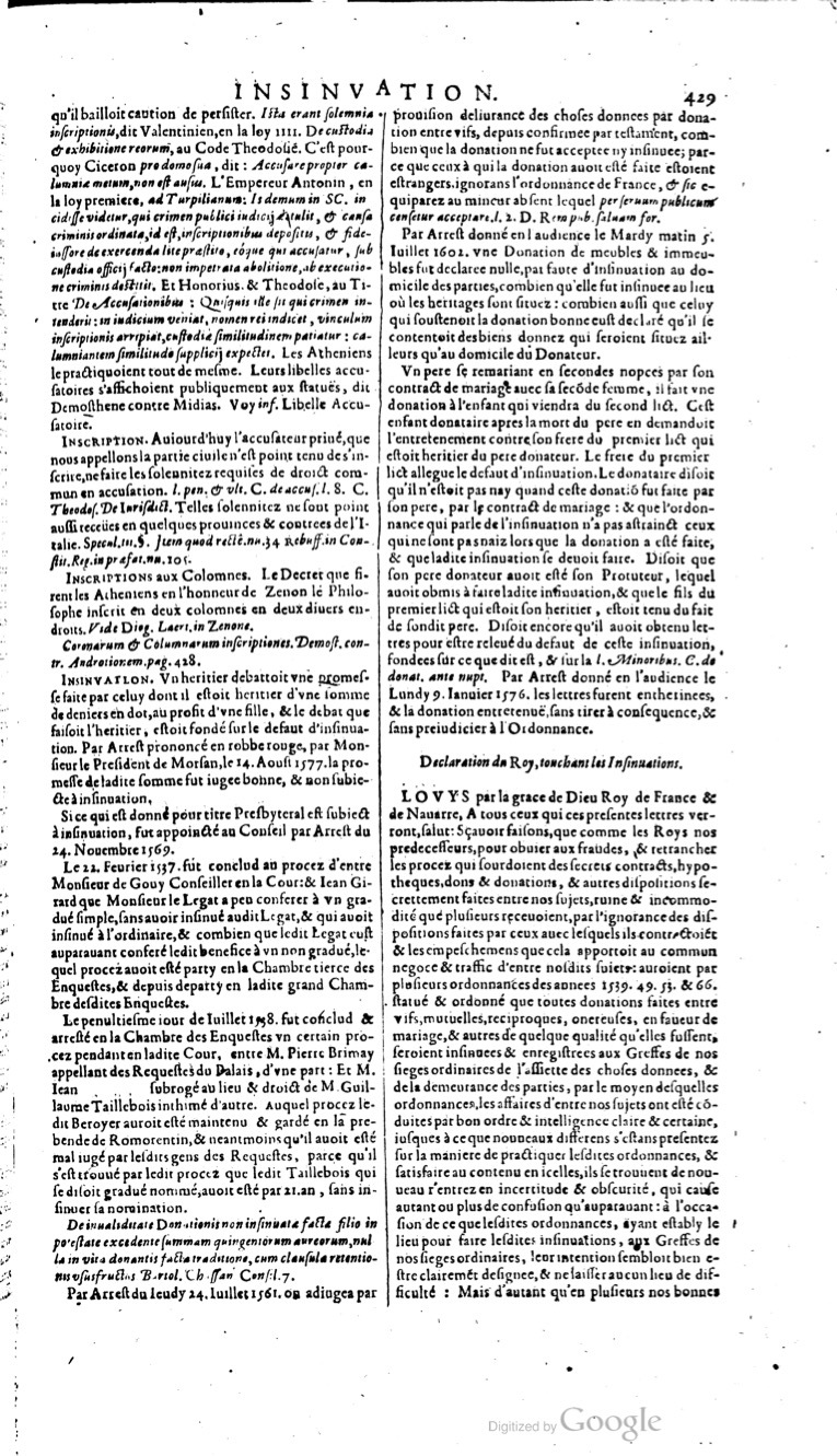 1629 - Veuve Nicolas Buon - Trésor du droit français (29620 T. 2) - BM Lyon