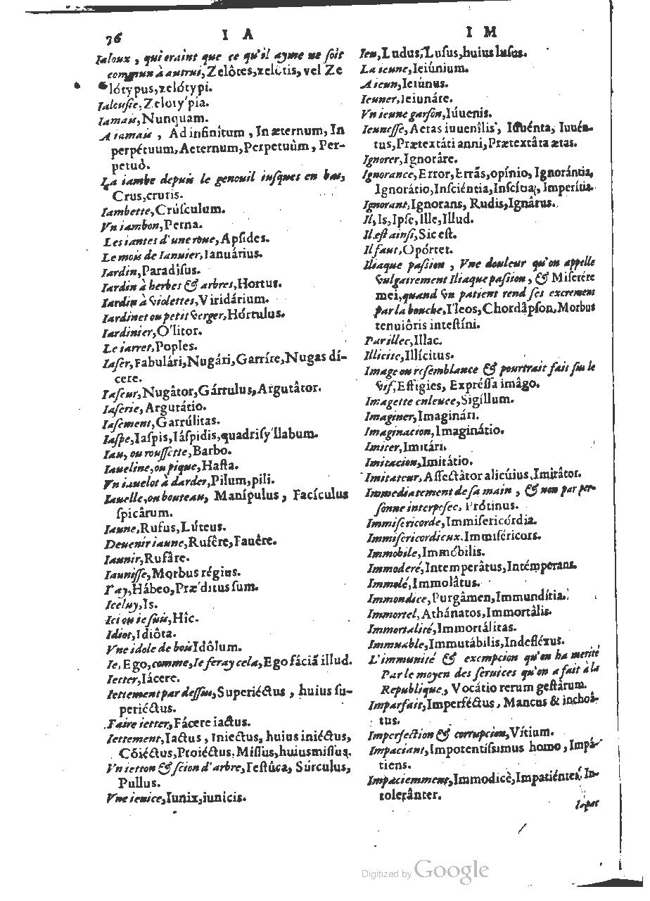 1564 - Henri Hylaire et Louis Cloquemin - Trésor des mots et traits français - BSB Munich