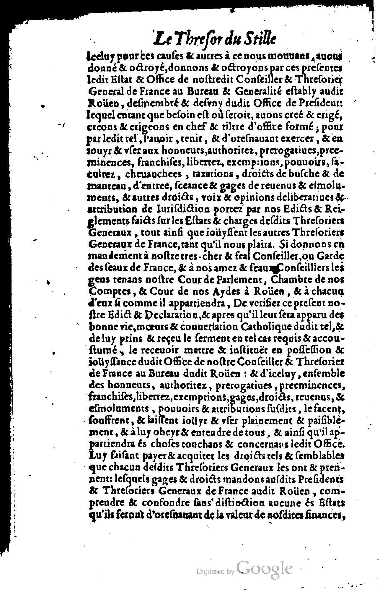 1614 - Jean Richer - Trésor du nouveau style et protocole de la chancellerie de France - BSB Munich