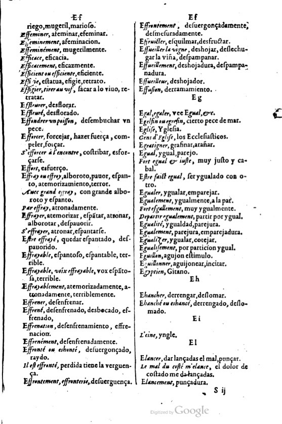 1621 - Adrian Tiffaine - Trésor des deux langues espagnole et française - BM Lyon