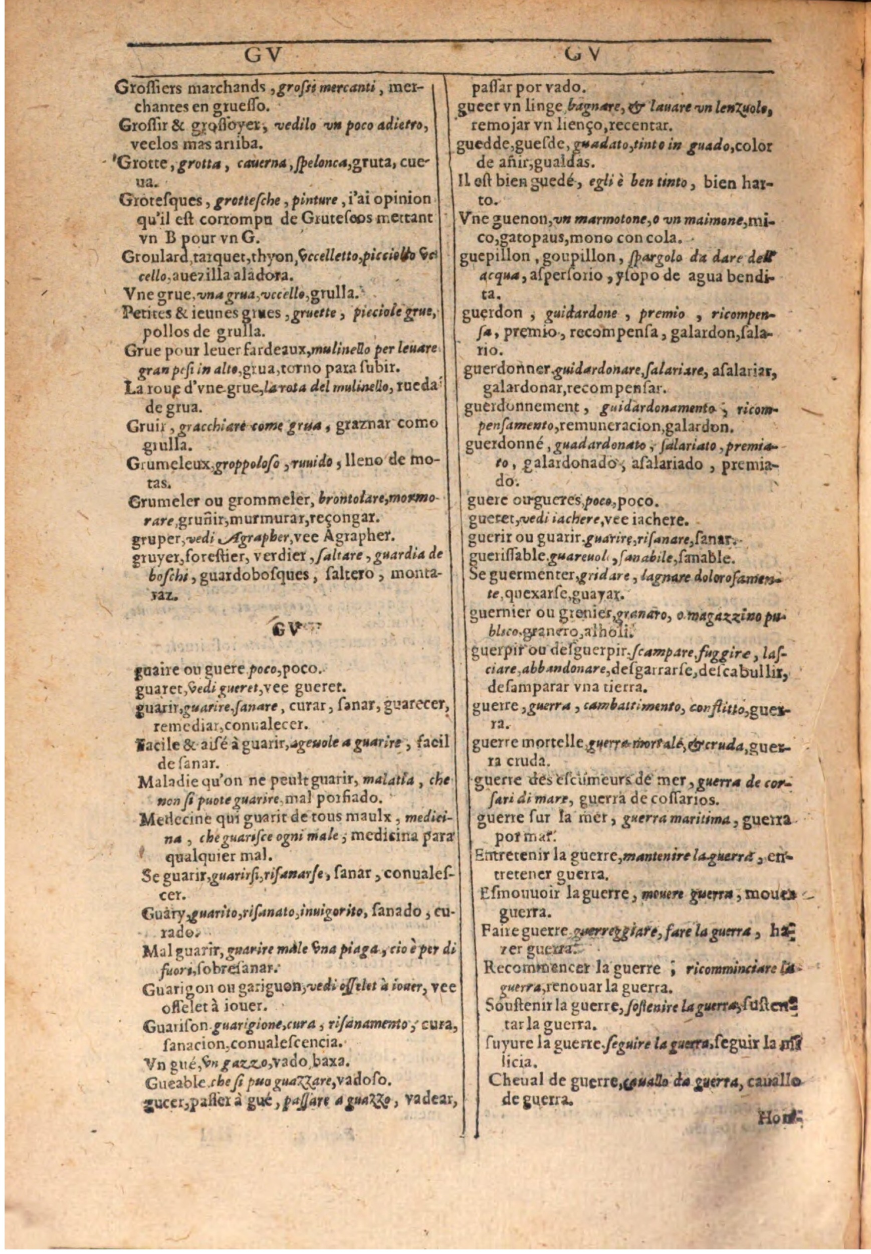 1609 - Philippe Albert et Alexandre Pernet - Trésor des trois langues française, italienne et espagnole (Seconde partie) - BSB Munich 1609 - Philippe Albert et Alexandre Pernet - Trésor des trois langues française, italienne et espagnole (Seconde partie) - BSB Munich
