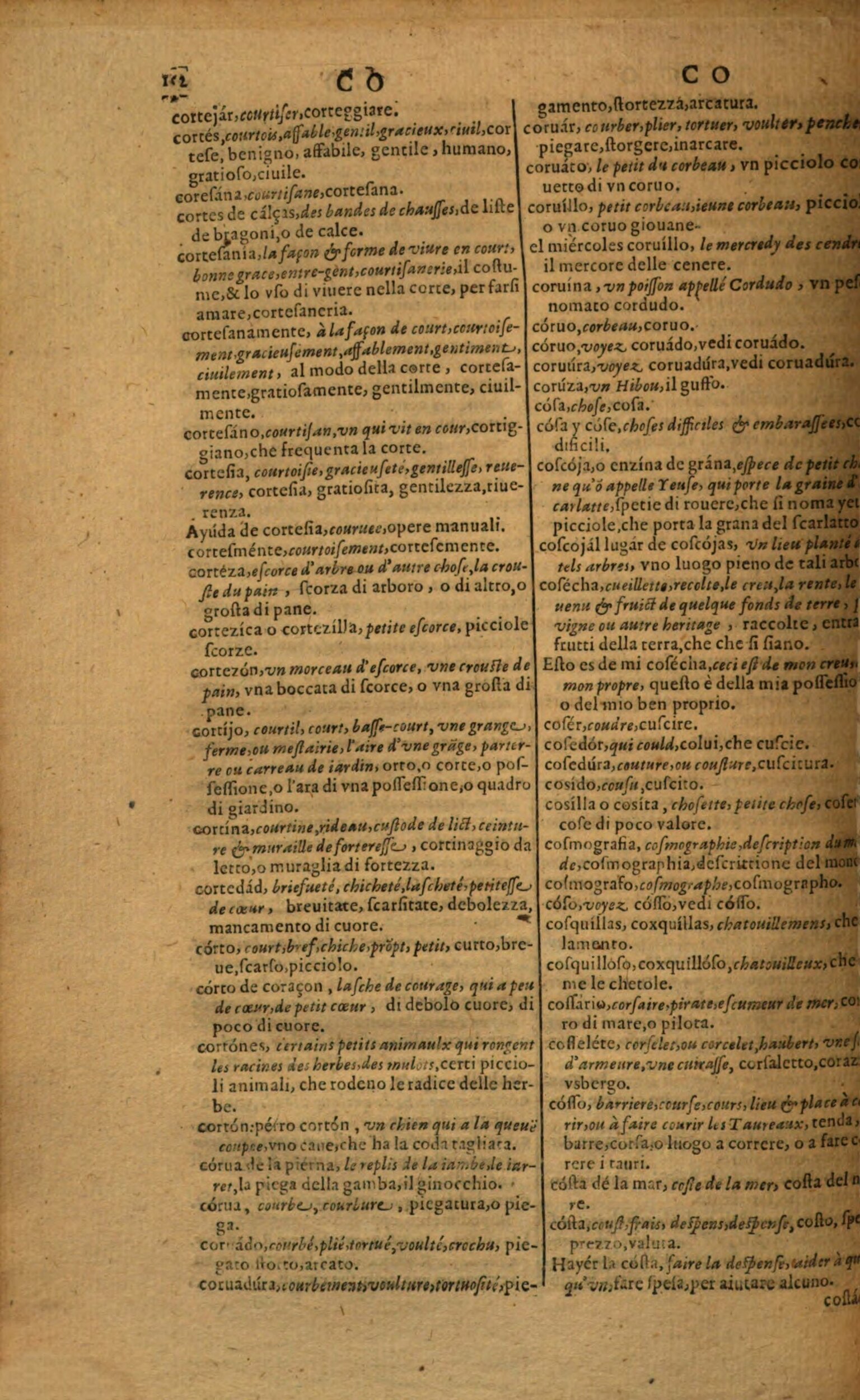 1617 - Samuel Crespin - Trésor des trois langues espagnole, française et italienne (Première partie) - Regensburg