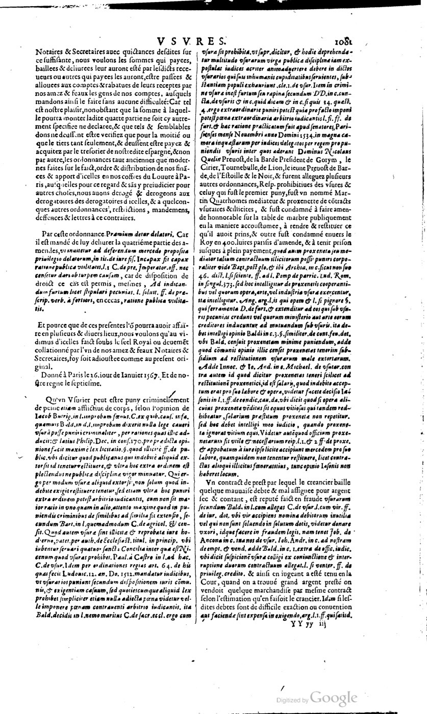 1629 - Veuve Nicolas Buon - Trésor du droit français (21754 T. 3) - BM Lyon