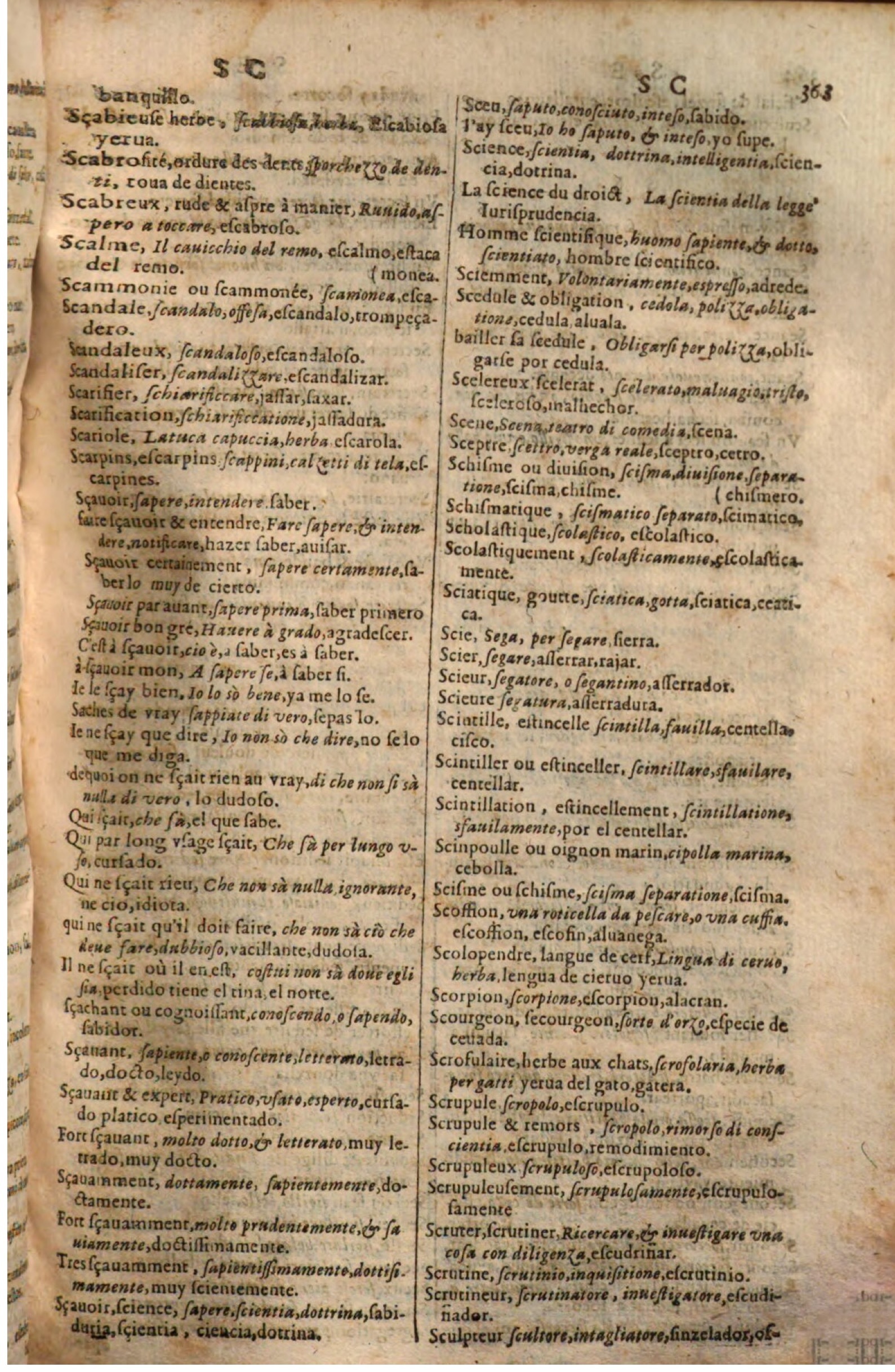 1644 - Jacques Crespin - Trésor des trois langues - Passau