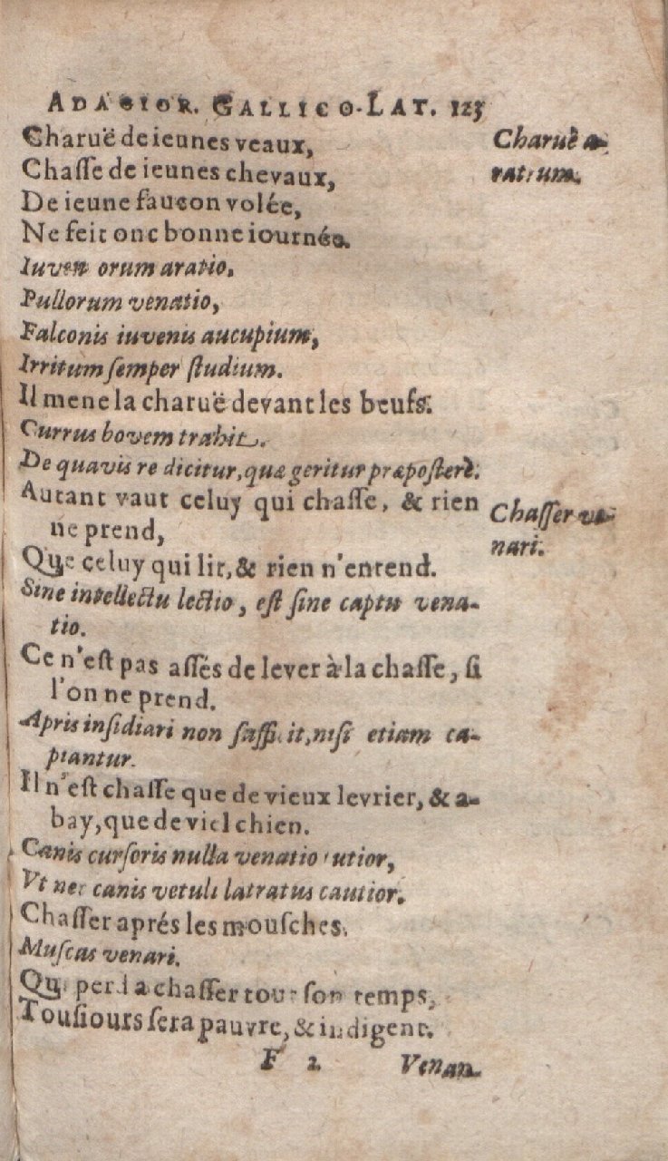 1612 - Dominicus Custos - Trésor des proverbes français  - Bibliopol-Olomuc