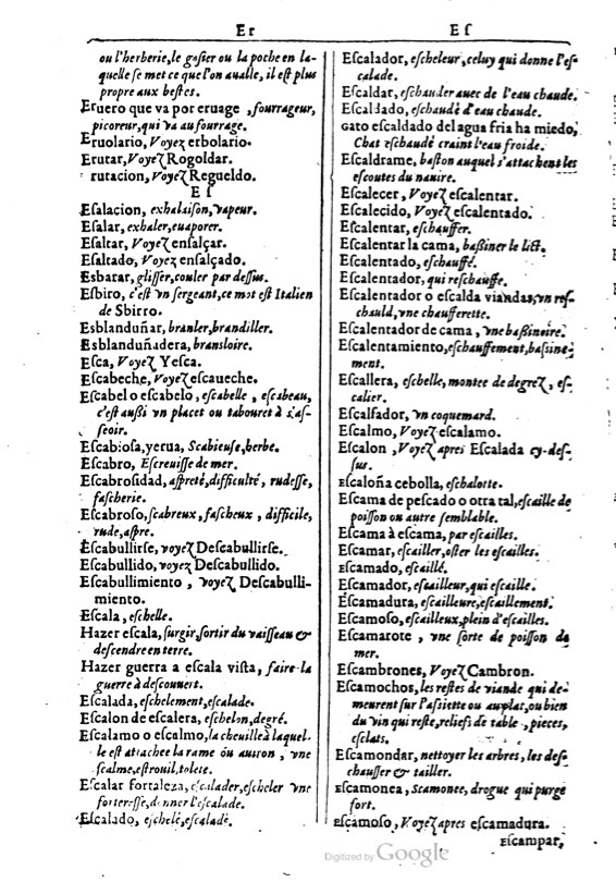 1616 - Veuve Marc Orry - Trésor des deux langues espagnole et française (Première et Seconde parties) - BM Lyon
