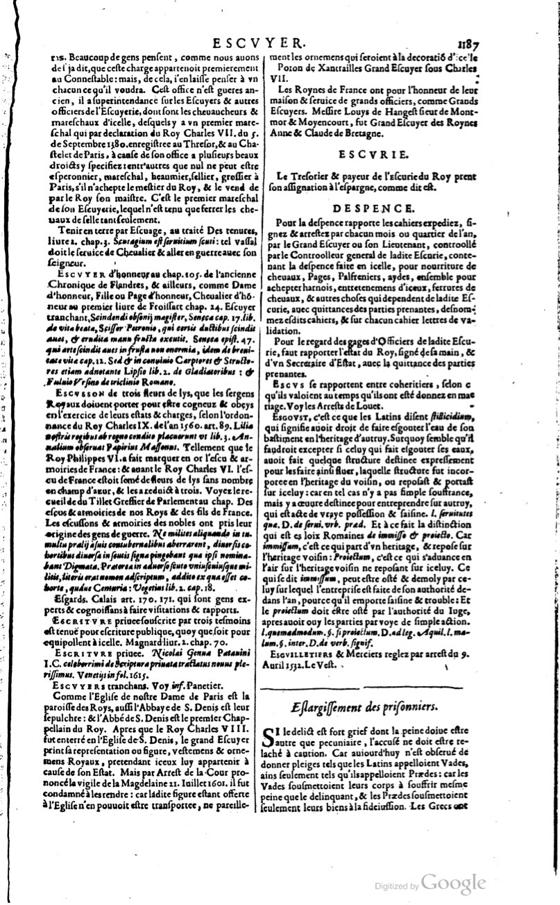 1629 - Veuve Nicolas Buon - Trésor du droit français (21754 T. 1) - BM Lyon