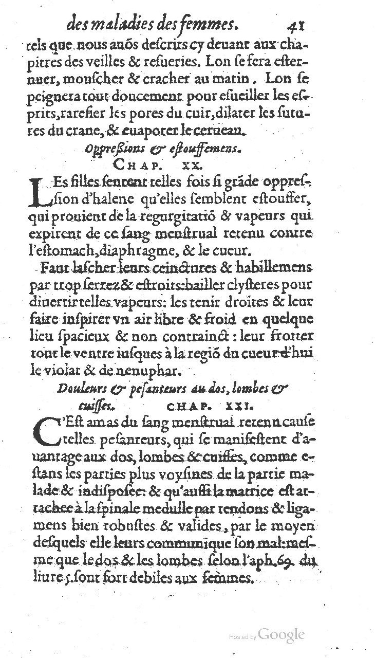 1585 - Jacques du Puis - Trésor des remèdes secrets pour les maladies des femmes - BnF