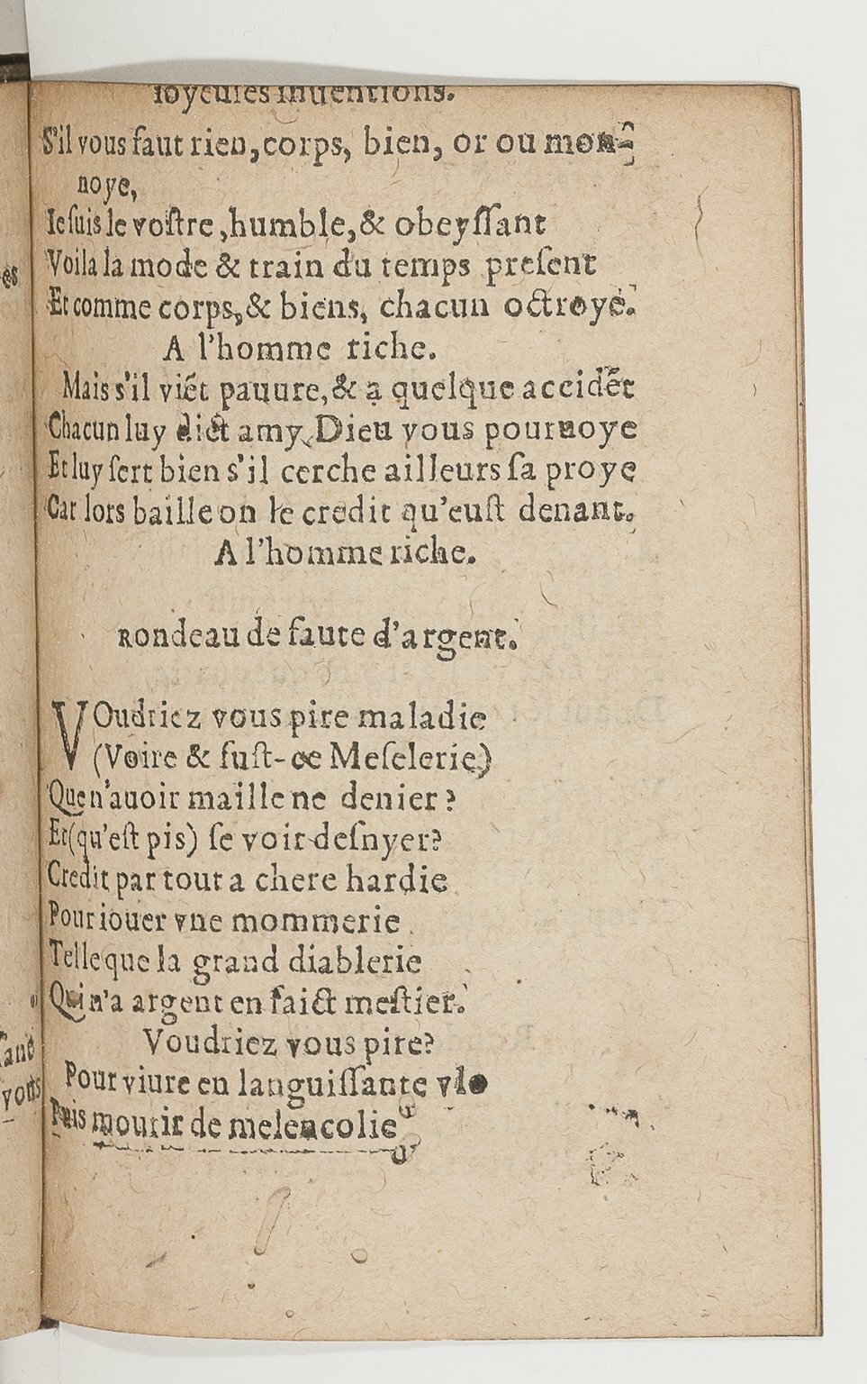 1568c. - Veuve Jean Bonfons - Trésor des joyeuses inventions du parangon de poésies - BnF Arsenal 1568c. - Veuve Jean Bonfons - Trésor des joyeuses inventions du parangon de poésies - BnF Arsenal