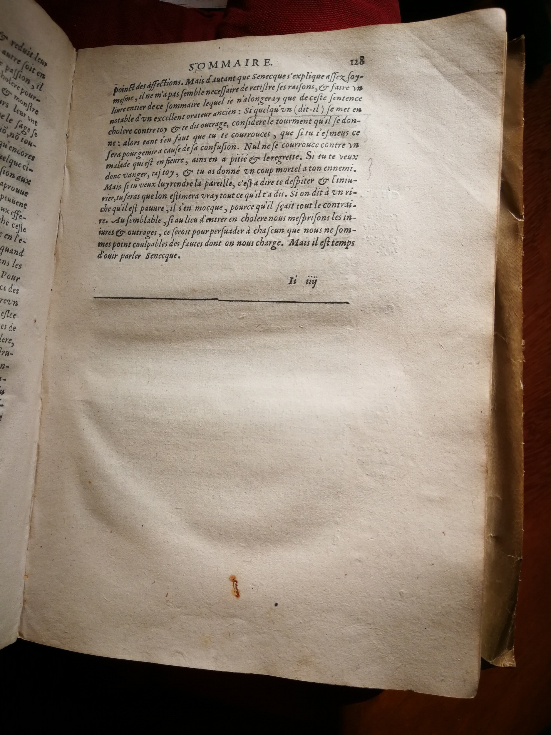 1595 - Jean Houzé - Œuvres morales et mêlées de Sénèque, Trésor de philosophie morale - T. 1 - BnF