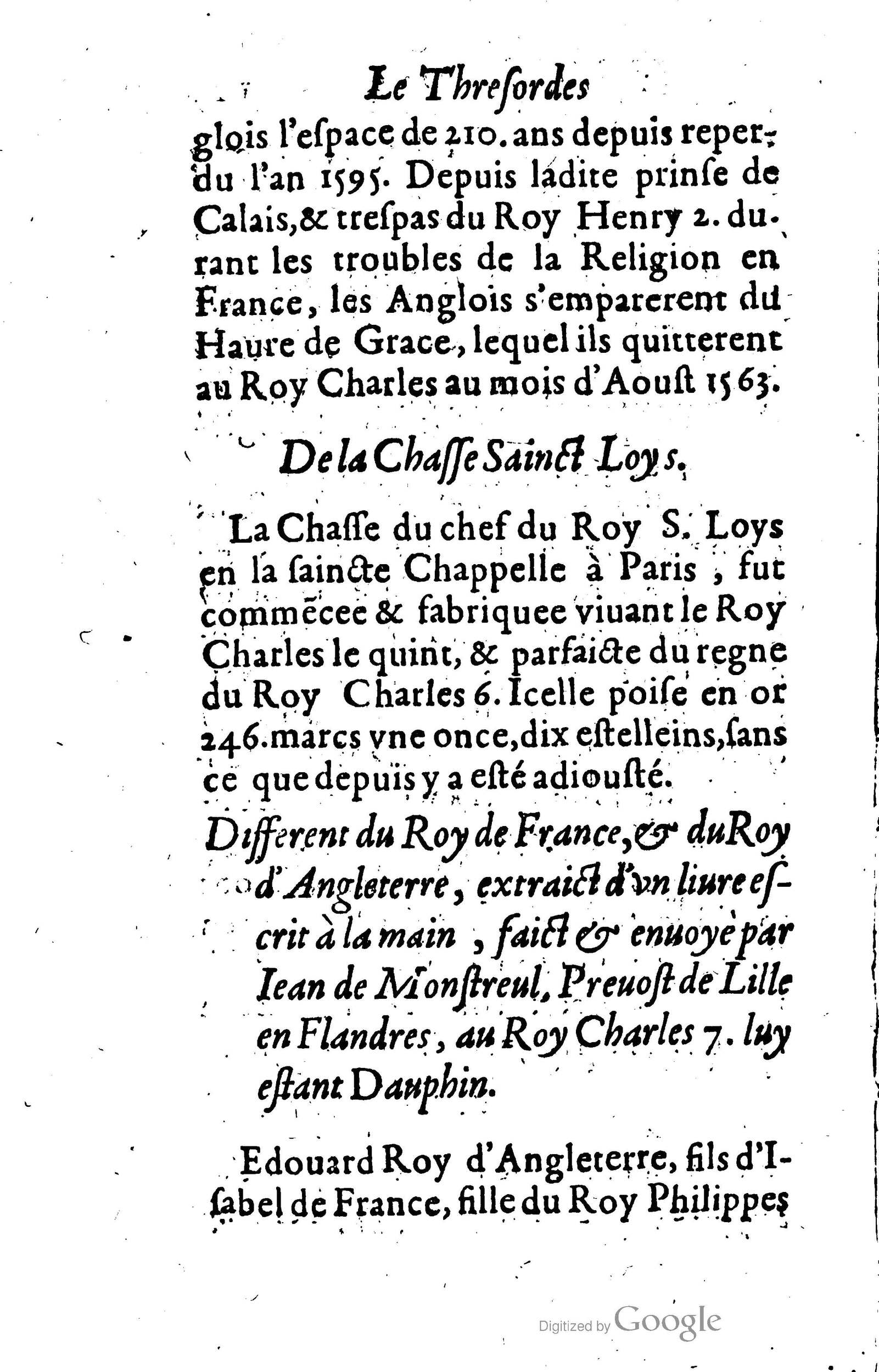 1619 - Jean Corrozet - Trésor des histoires de France - BSB Munich