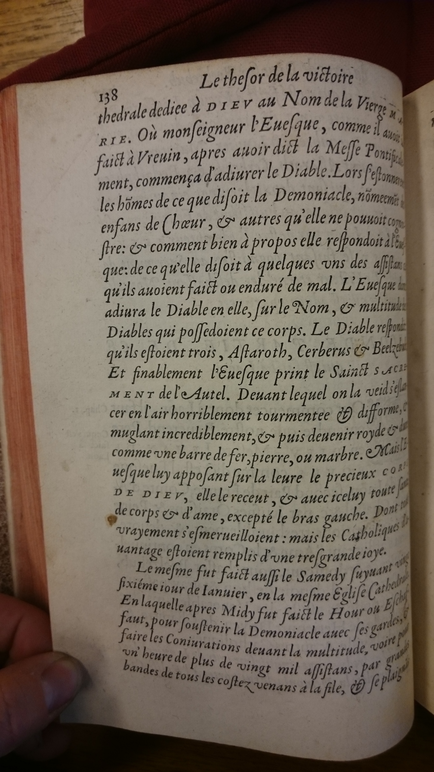 1578 - Nicolas Chesneau - Trésor et entière histoire de la triomphante victoire du corps de Dieu sur l’esprit malin - BM Lyon