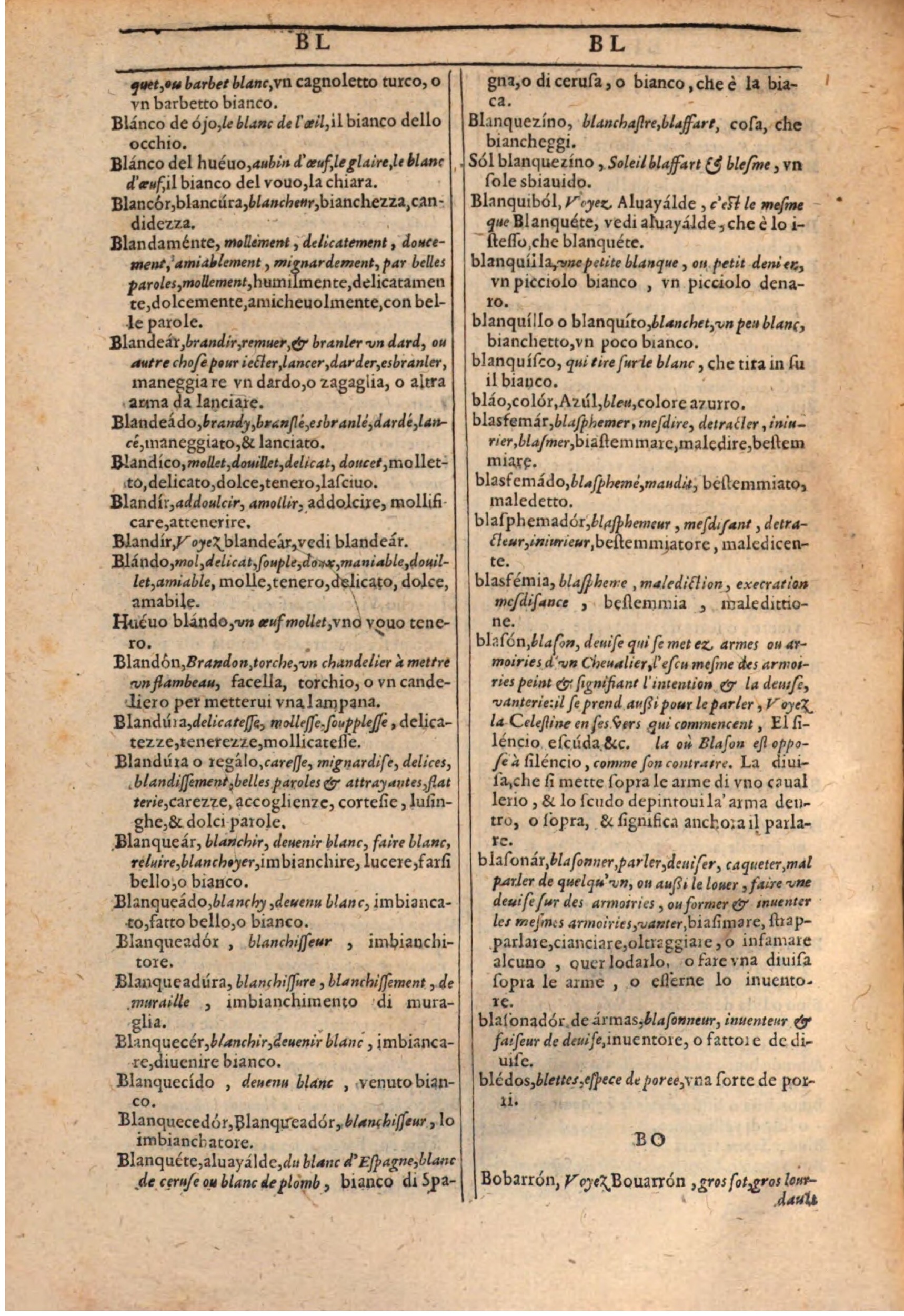 1609 - Philippe Albert et Alexandre Pernet - Trésor des trois langues française, italienne et espagnole (Première partie) - BSB Munich 1609 - Philippe Albert et Alexandre Pernet - Trésor des trois langues française, italienne et espagnole (Première partie) - BSB Munich
