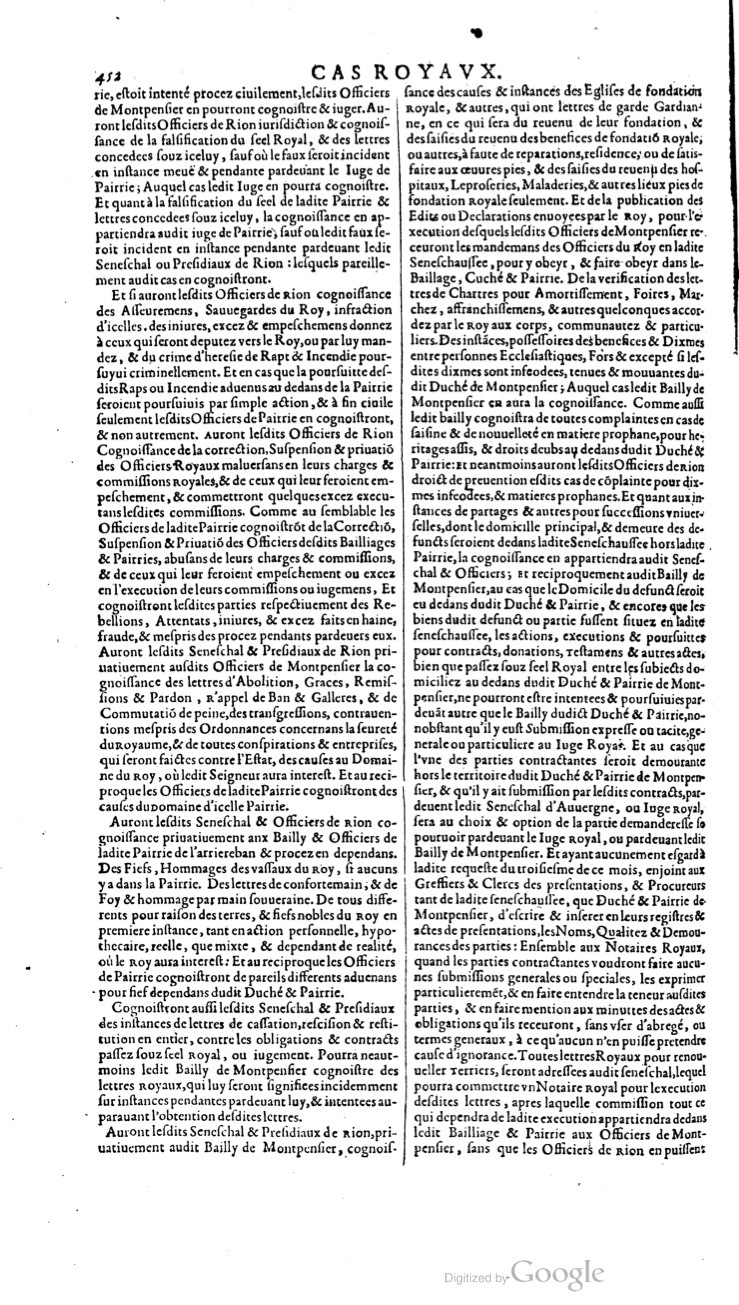 1629 - Veuve Nicolas Buon - Trésor du droit français (21754 T. 1) - BM Lyon