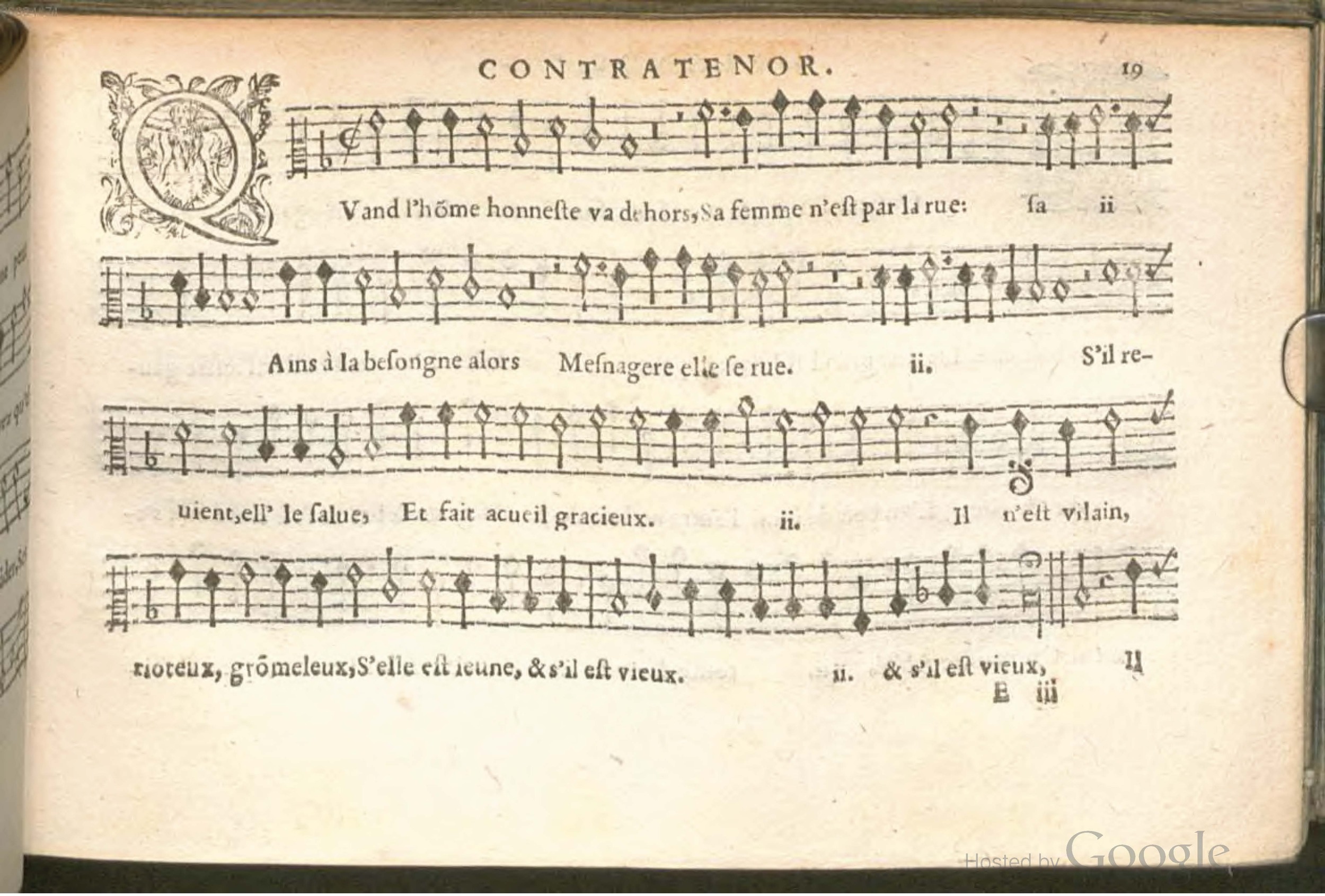 1576 - [Pierre de Saint-André] - Trésor de musique d’Orlande de Lassus Contratenor - BSB Munich