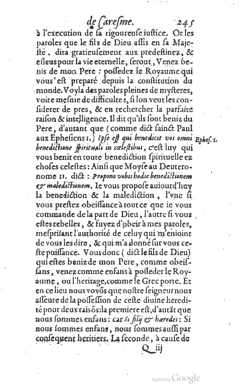 1607 - Nicolas Du Fossé - Trésor quadragésimal - T 01 - BM Lyon