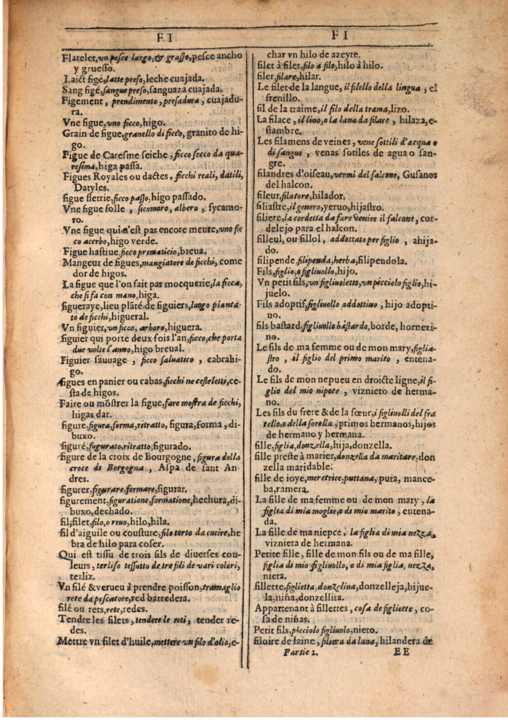 1609 - Philippe Albert et Alexandre Pernet - Trésor des trois langues française, italienne et espagnole (Seconde partie) - BSB Munich 1609 - Philippe Albert et Alexandre Pernet - Trésor des trois langues française, italienne et espagnole (Seconde partie) - BSB Munich