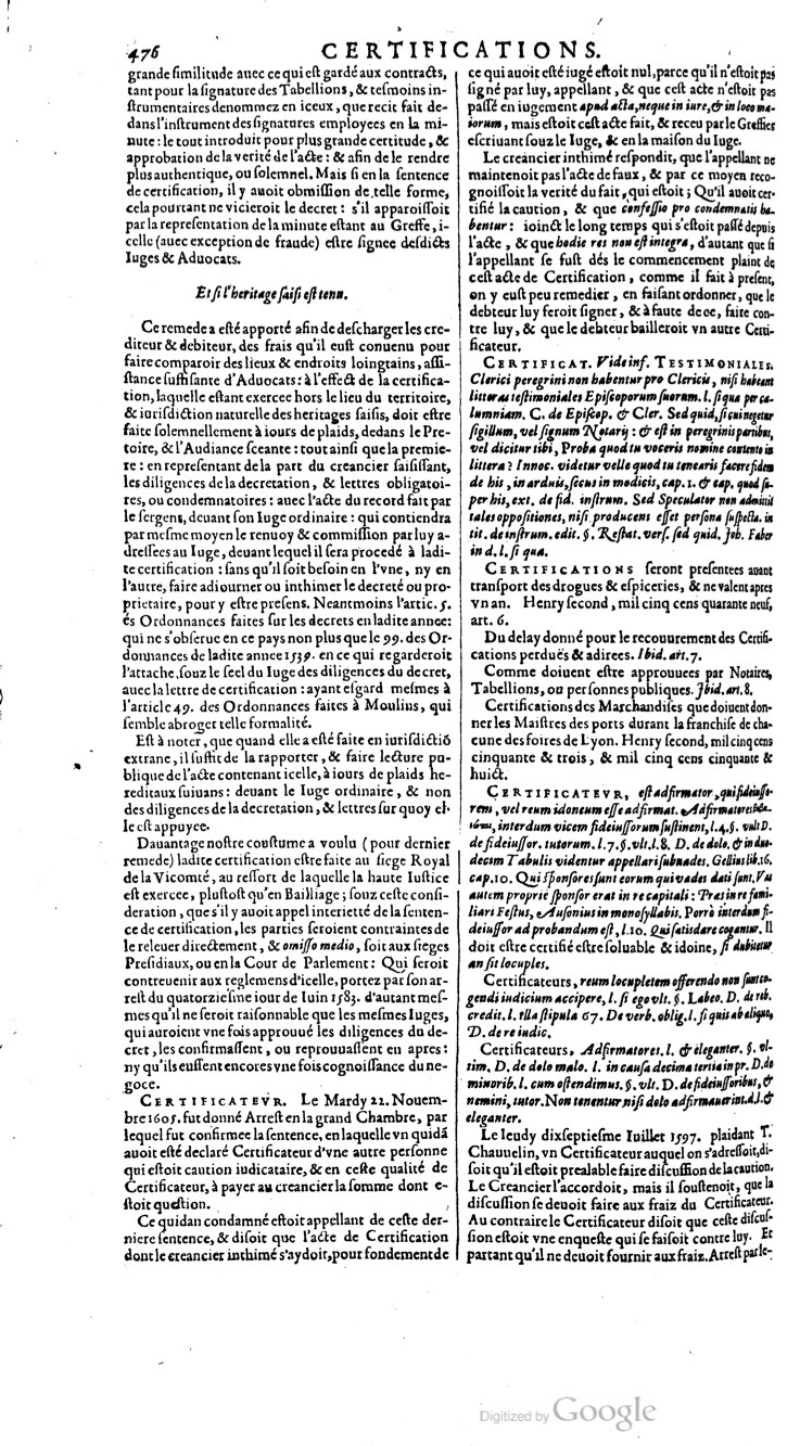 1629 - Veuve Nicolas Buon - Trésor du droit français (29620 T. 1) - BM Lyon