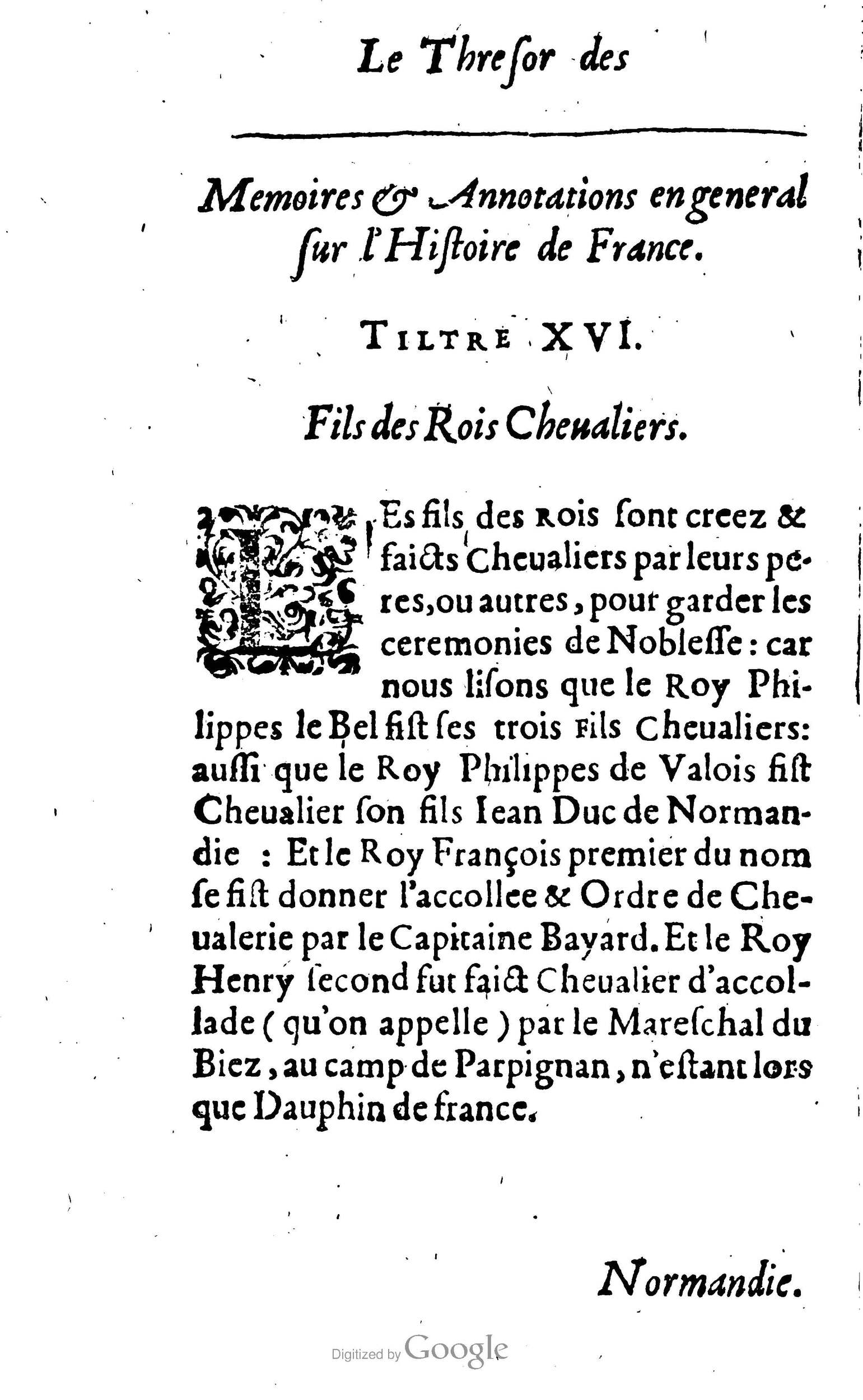 1638 - Jean Corrozet - Trésor des histoires de France - BM Lyon