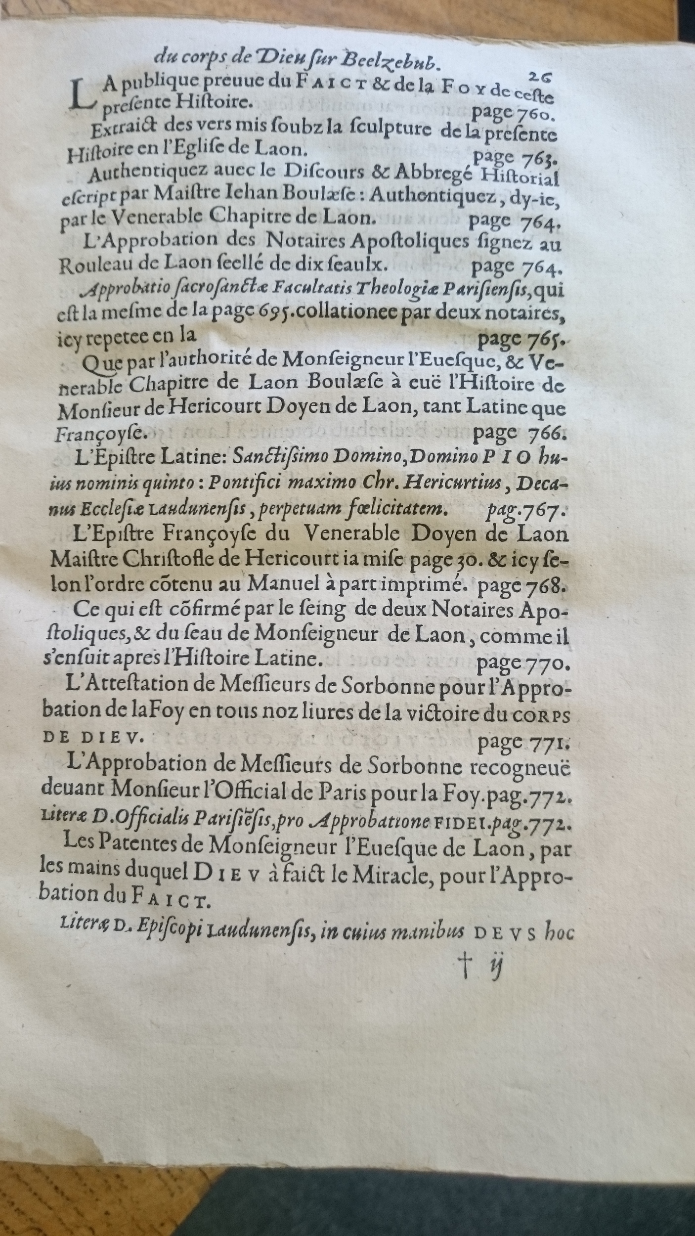 1578 - Nicolas Chesneau - Trésor et entière histoire de la triomphante victoire du corps de Dieu sur l’esprit malin - Douai Quincy
