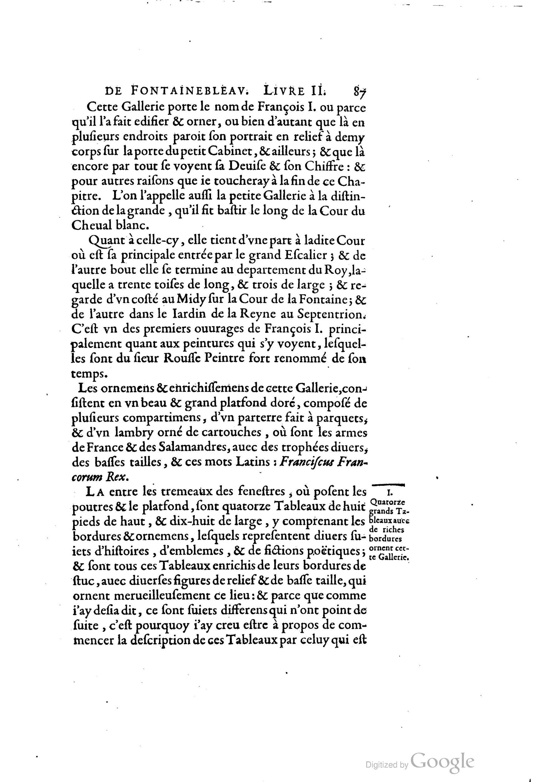 1642 - Sébastien Cramoisy - Trésor des merveilles de la maison royale de Fontainebleau - BM Lyon 1642 - Sébastien Cramoisy - Trésor des merveilles de la maison royale de Fontainebleau - BM Lyon