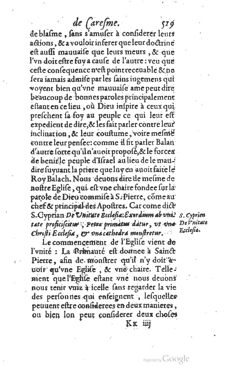 1607 - Nicolas Du Fossé - Trésor quadragésimal - T 01 - BM Lyon