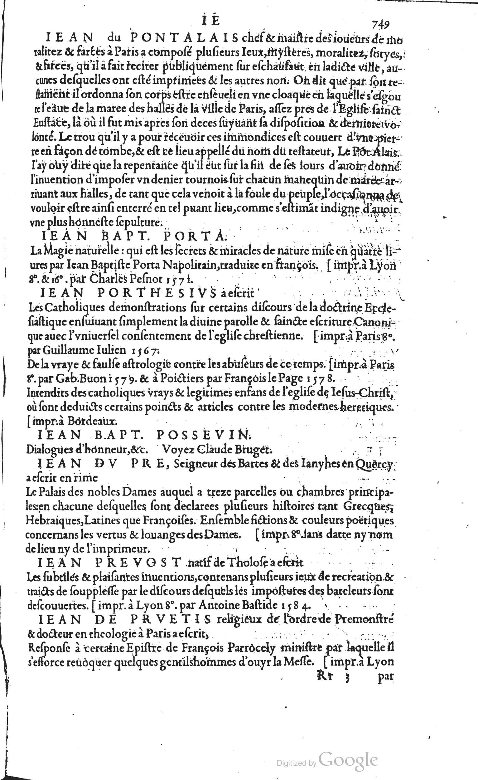 1585 - Barthélemy Honorat - Bibliothèques françaises - BSB Munich