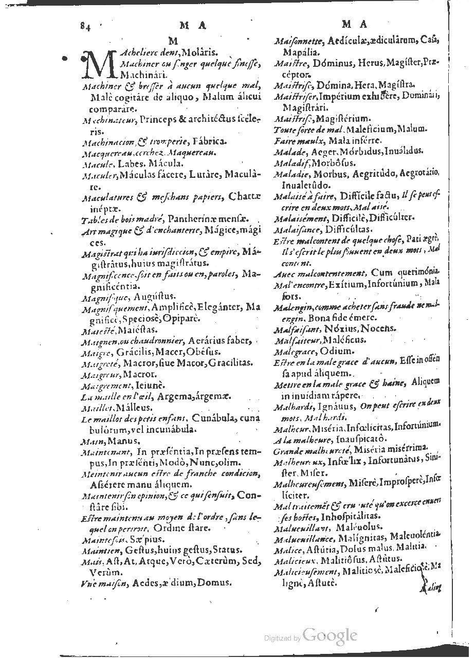 1564 - Henri Hylaire et Louis Cloquemin - Trésor des mots et traits français - BSB Munich