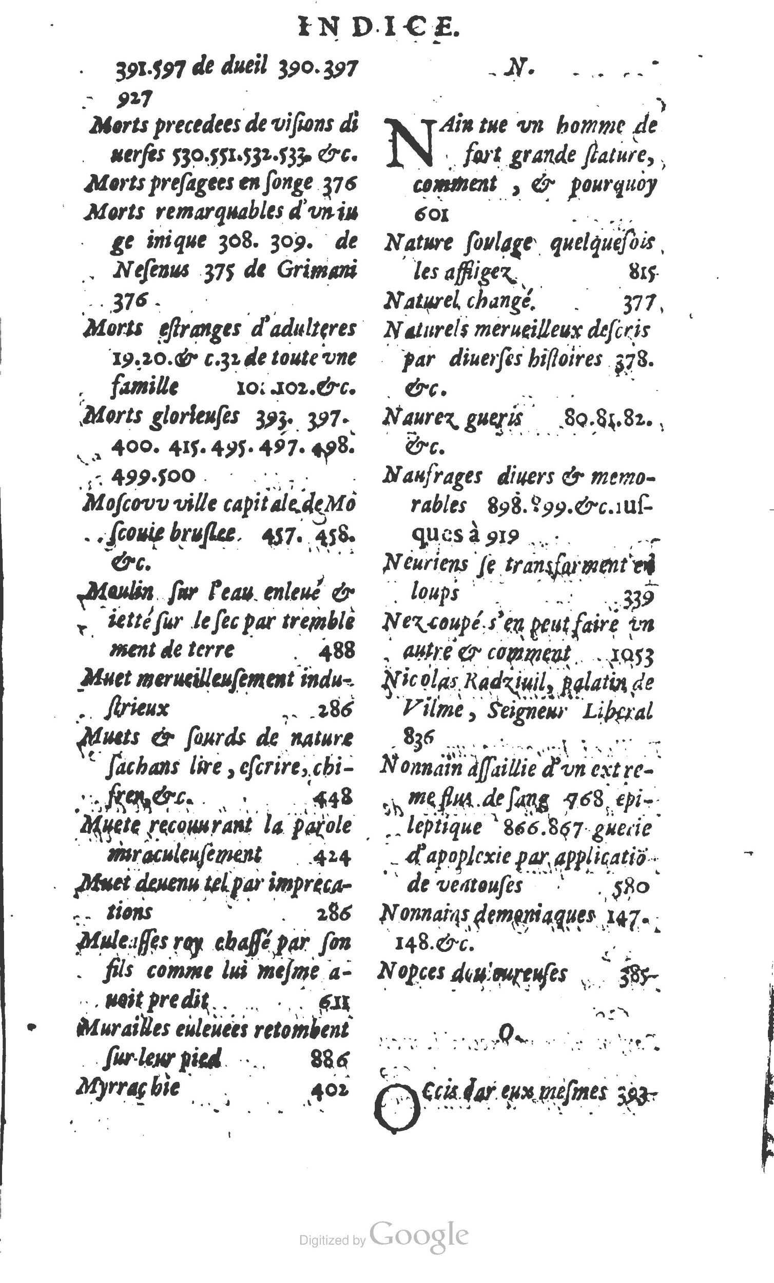 1610 - Paul Marceau - Trésor d’histoires admirables et mémorables - Princeton