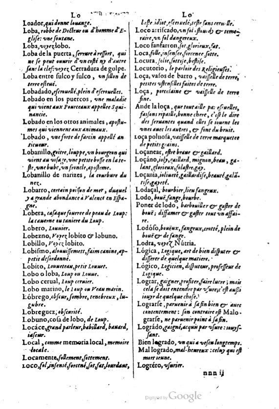 1621 - Adrian Tiffaine - Trésor des deux langues espagnole et française - BM Lyon