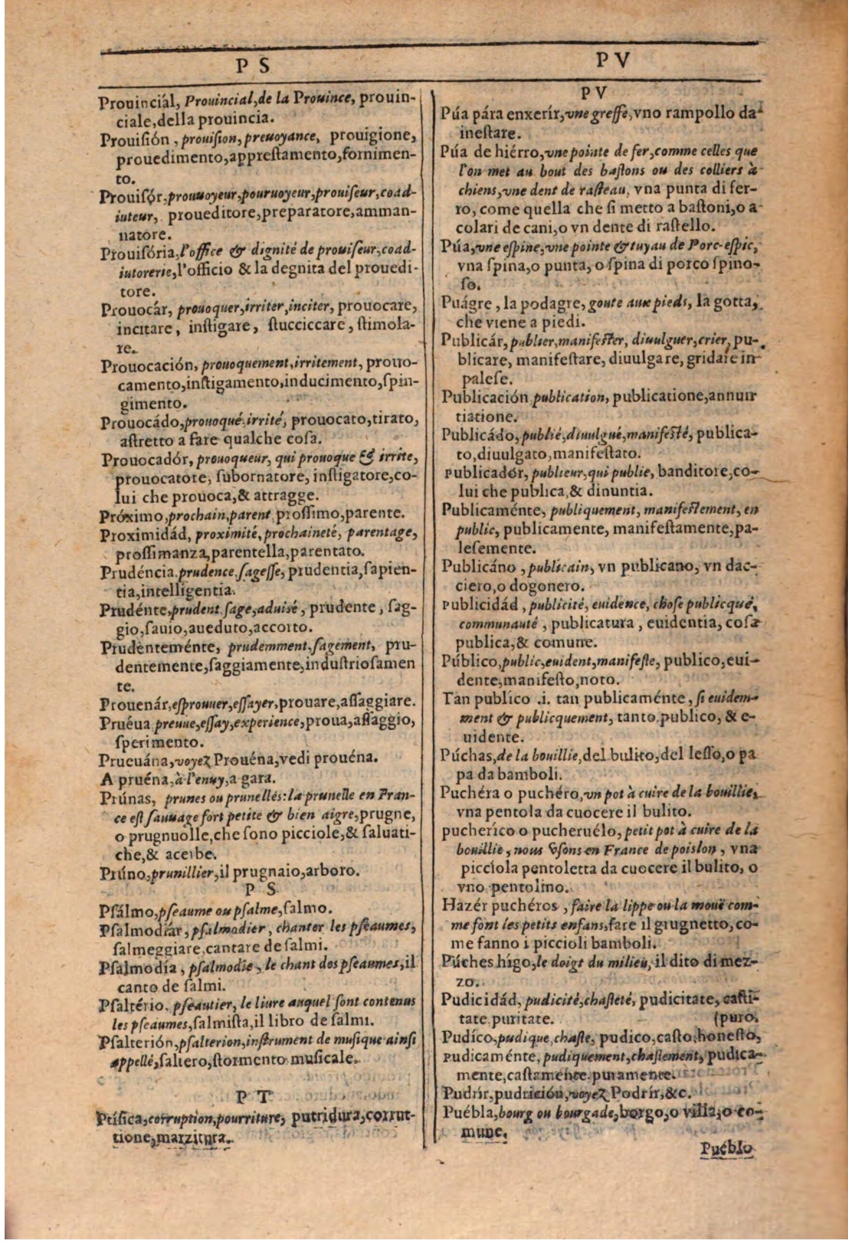 1609 - Philippe Albert et Alexandre Pernet - Trésor des trois langues française, italienne et espagnole (Première partie) - BSB Munich 1609 - Philippe Albert et Alexandre Pernet - Trésor des trois langues française, italienne et espagnole (Première partie) - BSB Munich