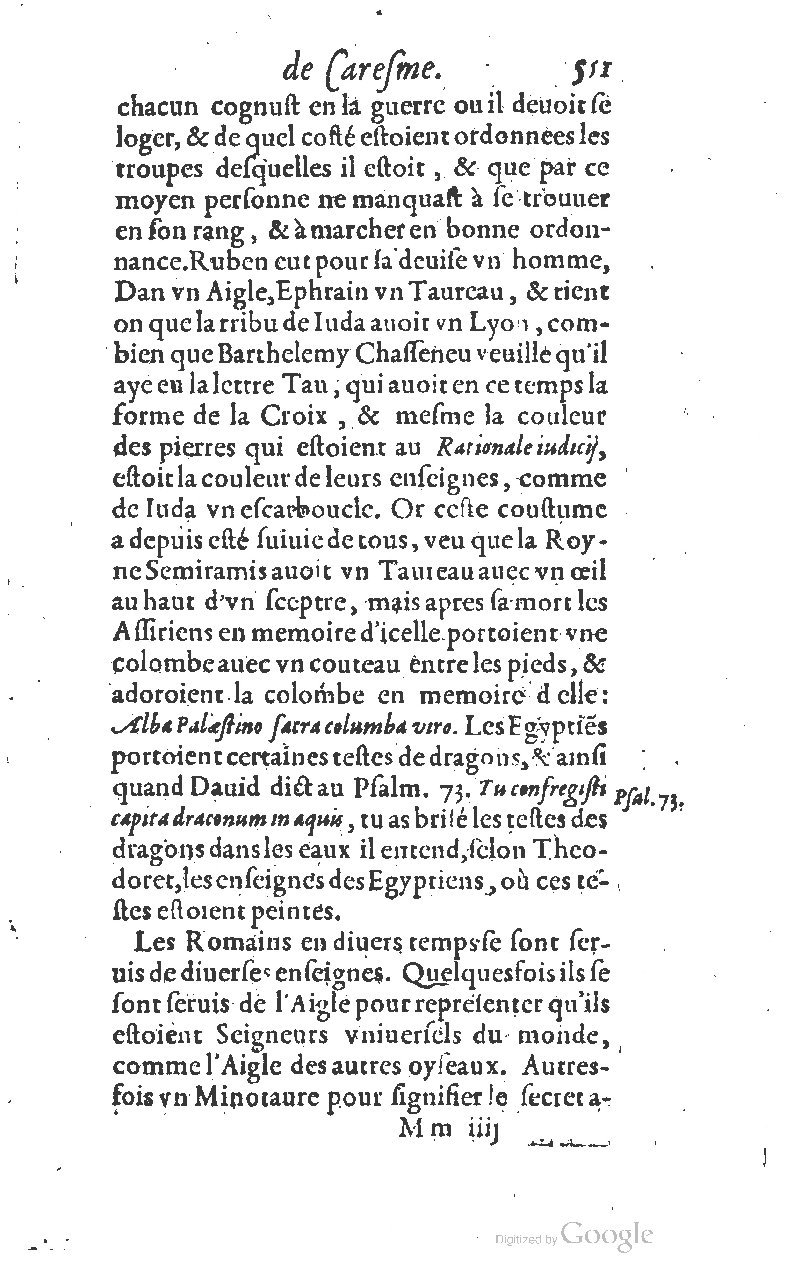 1607 - Nicolas Du Fossé - Trésor quadragésimal - T 01 - BM Lyon