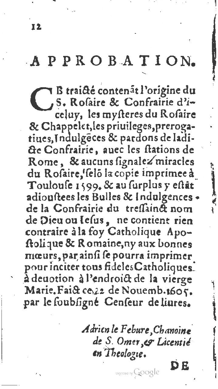 1615 - Jean Bogart - Trésor des indulgences du saint Rosaire - UGent