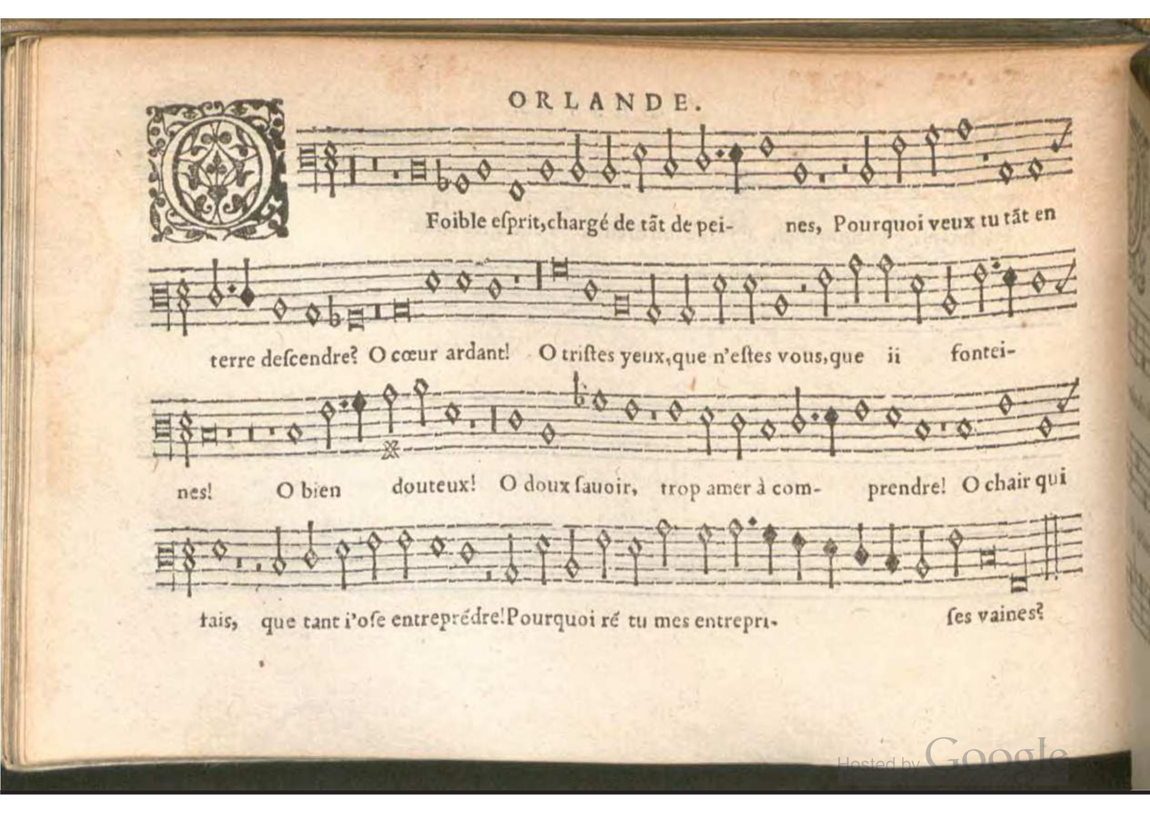 1576 - [Pierre de Saint-André] - Trésor de musique d’Orlande de Lassus Bassus - BSB Munich