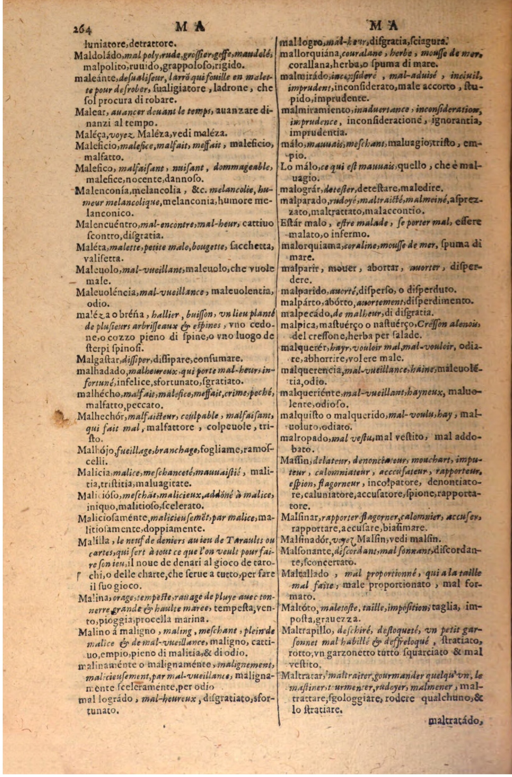 1606 - Samuel Crespin - Thresor des trois langues, francoise, italiene et espagnolle - BSB Munich
