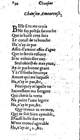 1623 - Jacques Cailloüé - Trésor ou recueil des chansons amoureuses - British Library