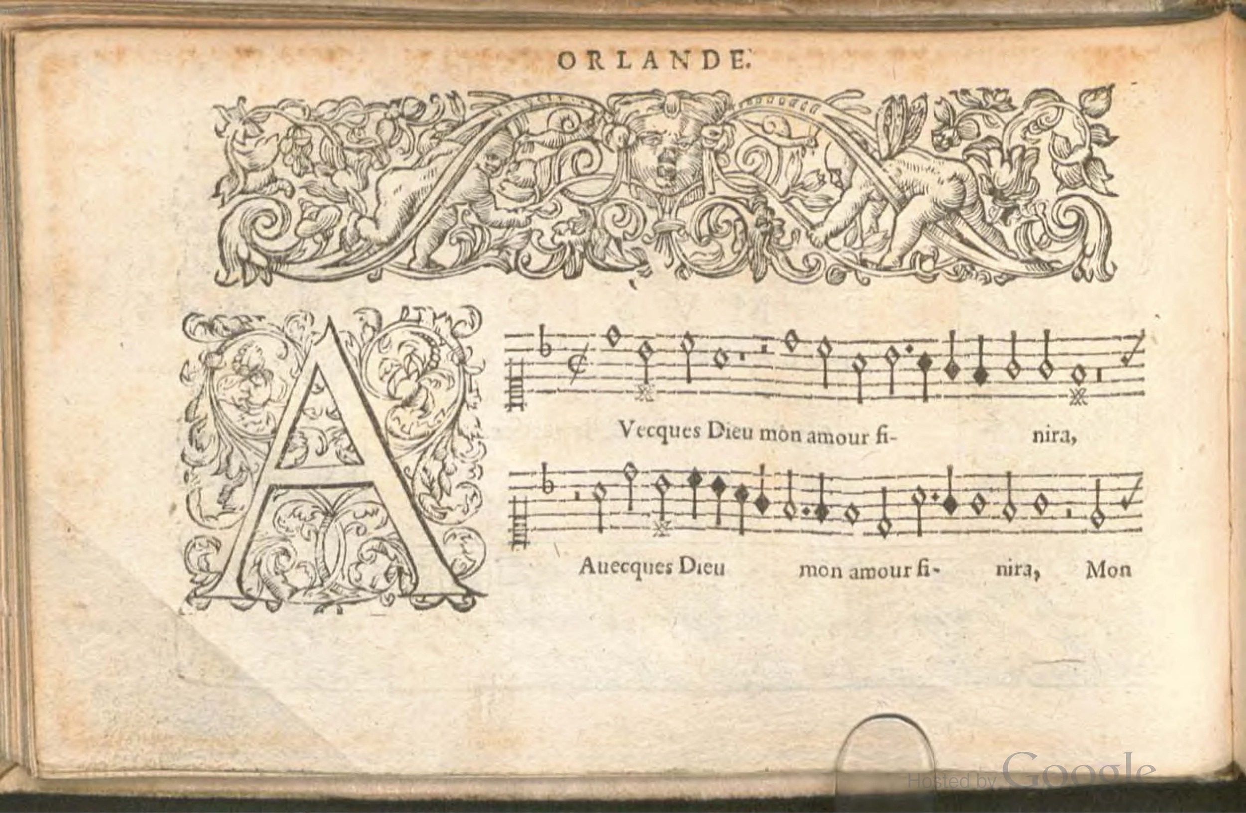 1576 - [Pierre de Saint-André] - Trésor de musique d’Orlande de Lassus Superius - BSB Munich