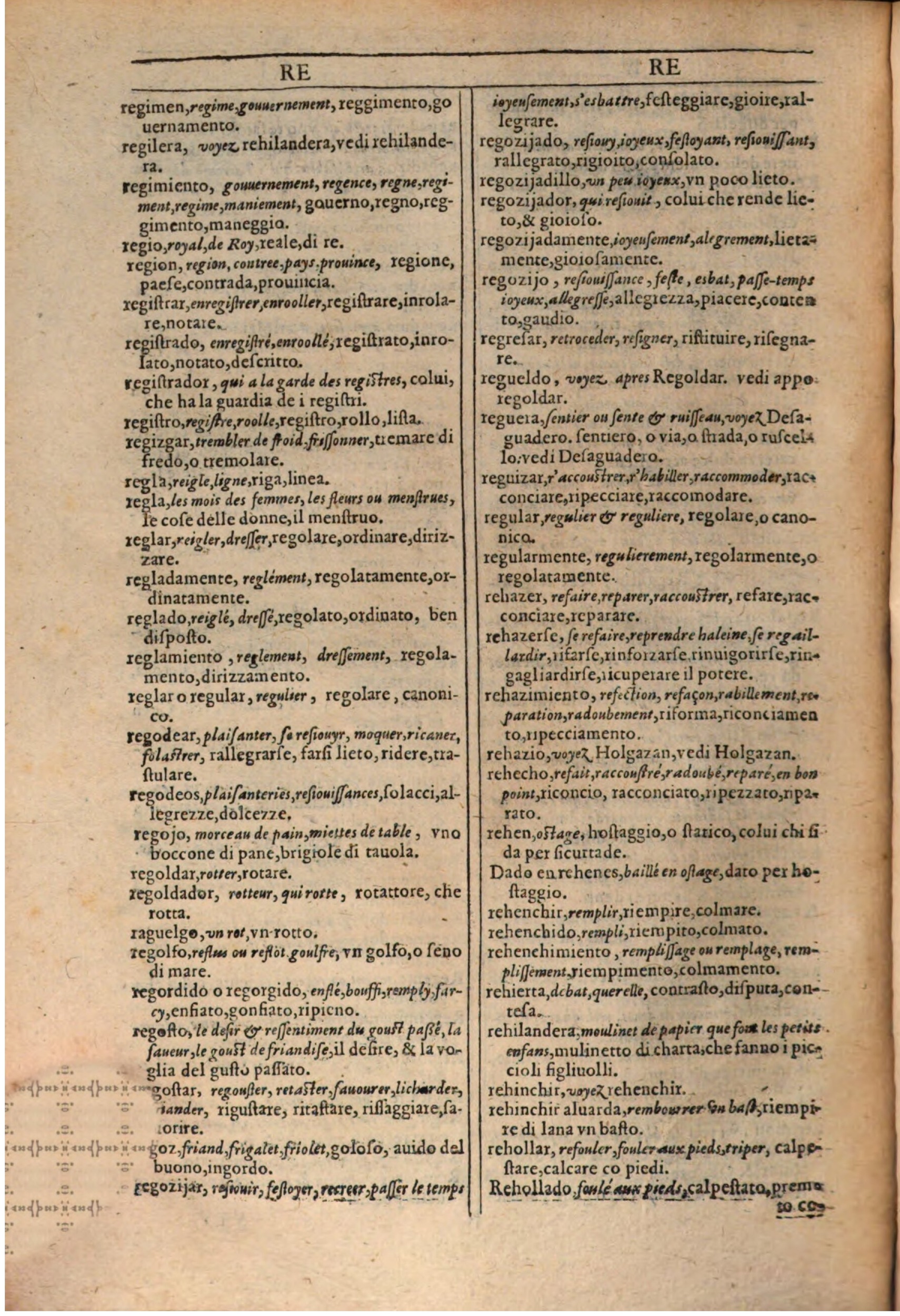 1609 - Philippe Albert et Alexandre Pernet - Trésor des trois langues française, italienne et espagnole (Première partie) - BSB Munich 1609 - Philippe Albert et Alexandre Pernet - Trésor des trois langues française, italienne et espagnole (Première partie) - BSB Munich