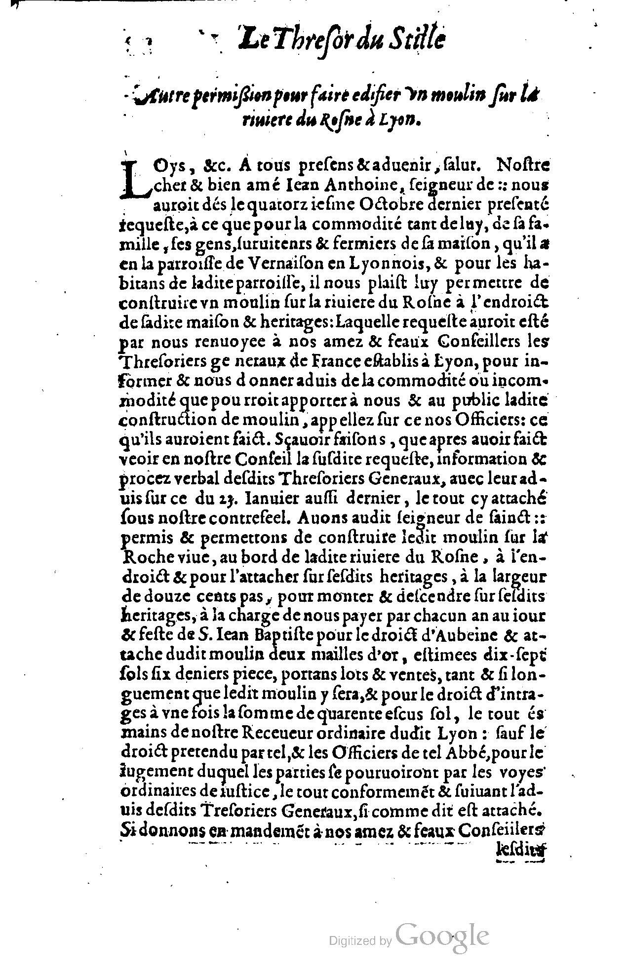 1614 - Jean Richer - Trésor du nouveau style et protocole de la chancellerie de France - BSB Munich