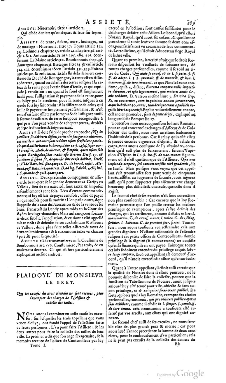 1629 - Veuve Nicolas Buon - Trésor du droit français (29620 T. 1) - BM Lyon