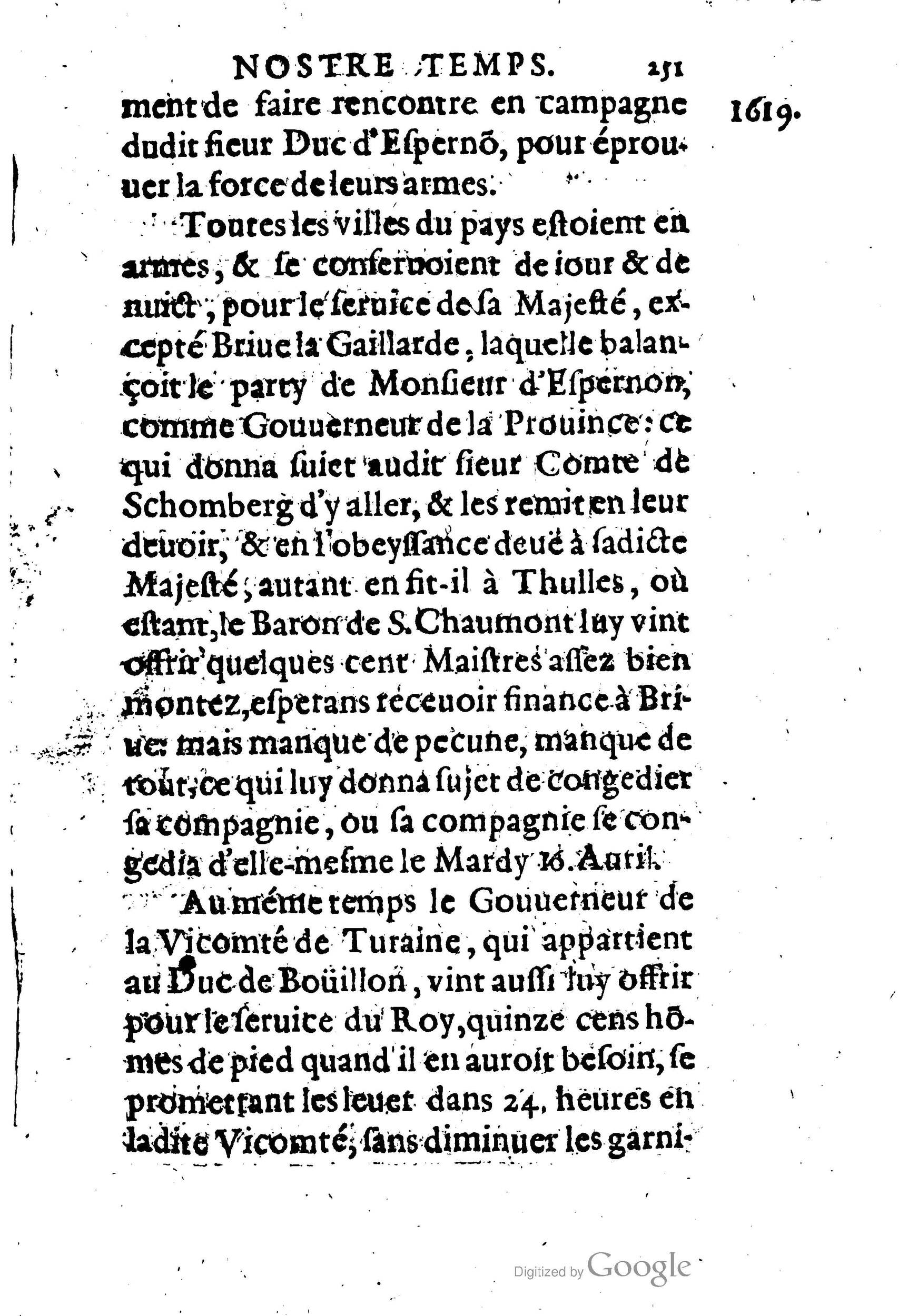 1623 - Joseph Bouillerot - Trésor de l’histoire générale de notre temps - BM Lyon
