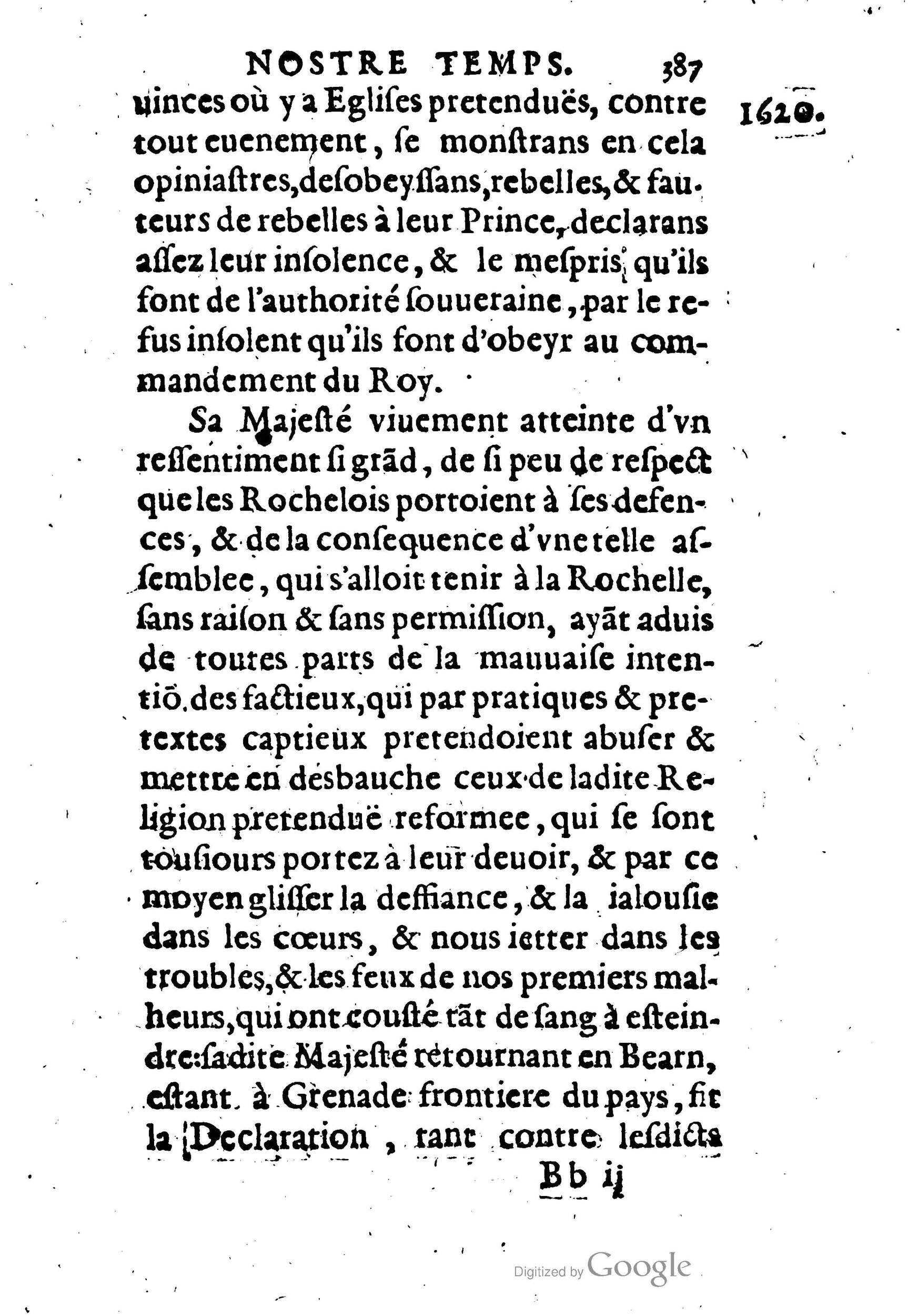1623 - Joseph Bouillerot - Trésor de l’histoire générale de notre temps - BM Lyon