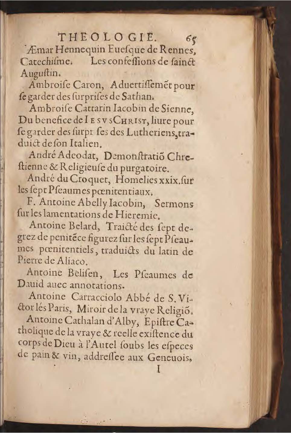 1602 - François Jacquin - Trésor des bons esprits français - BnF Arsenal