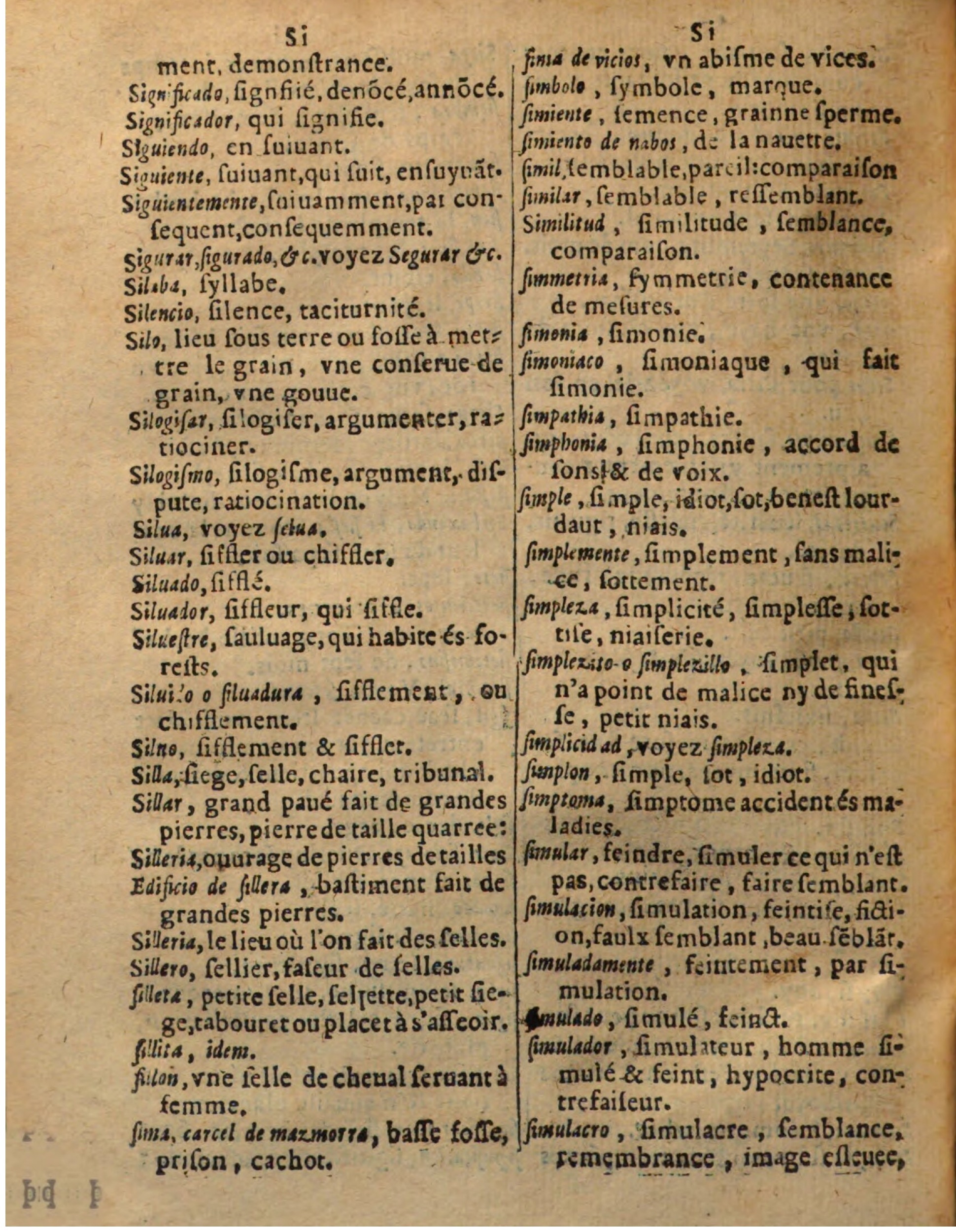 1625 - Hubert Antoine - Trésor des deux langues espagnole et française - Augsbourg